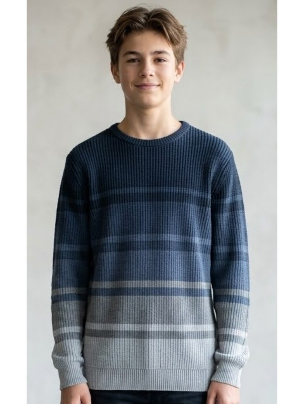 Cat & Jack Youth Striped Colorblock Sweater